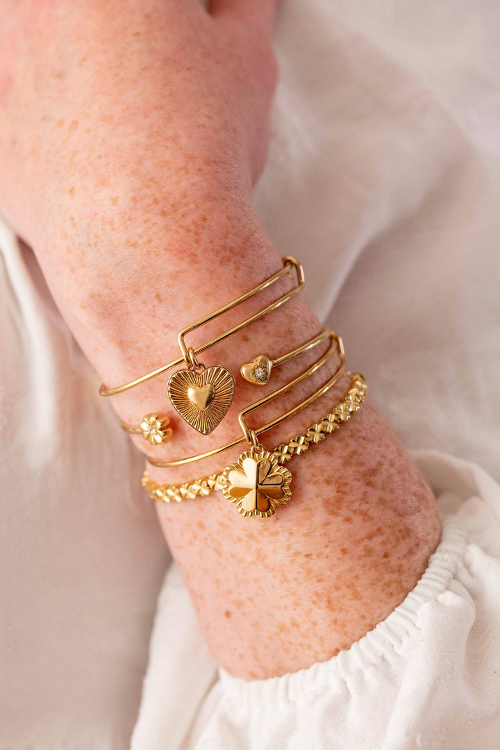 Four-Leaf Clover Charm Bangle Bracelet by Alex + Ani (Ships in 2-3 Weeks)