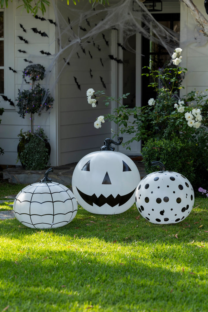 Black & White Halloween Inflatable Pumpkins - Set of 3 by Funboy