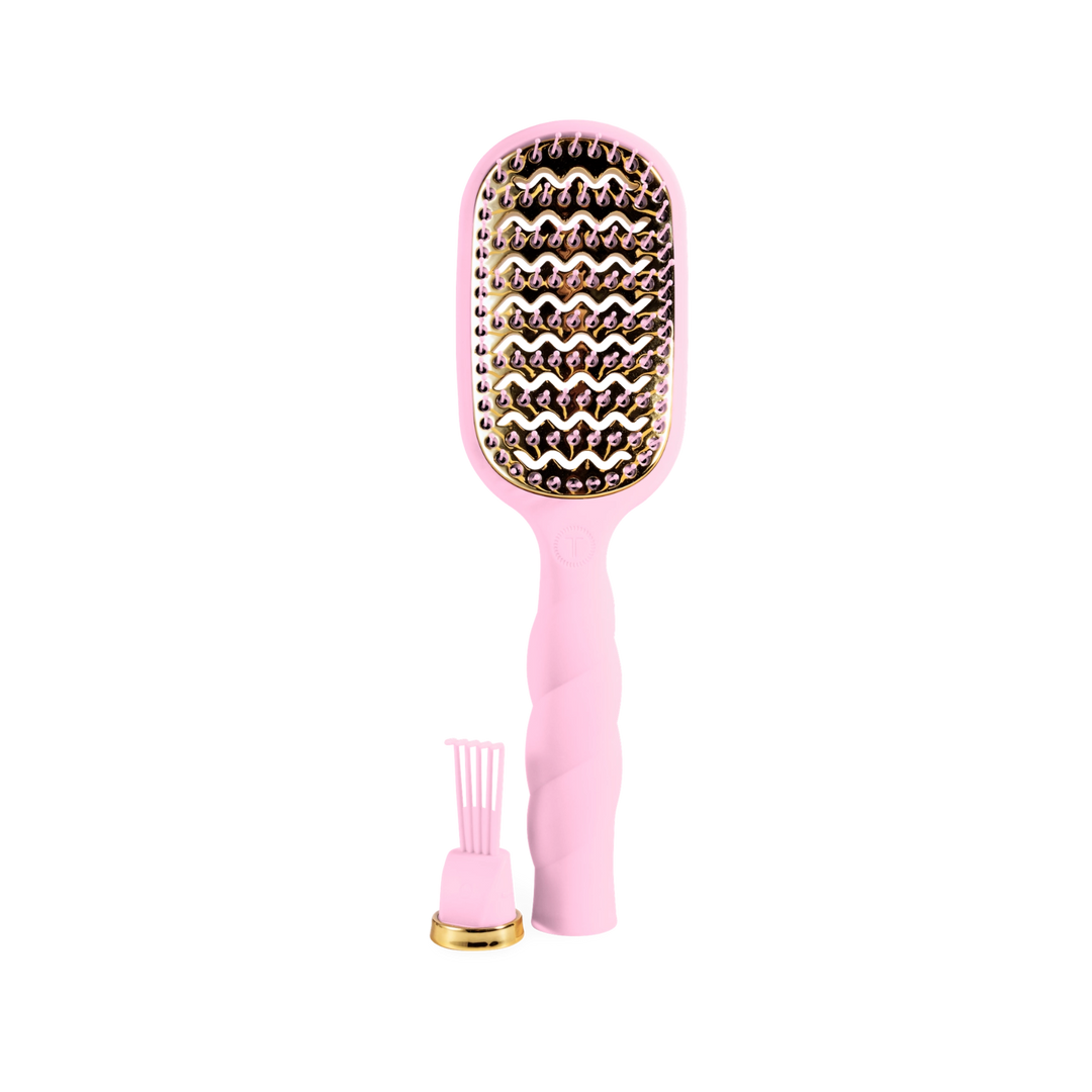 Bubblegum Pink Vented Hair Brush by Teleties (Ships Next Week)