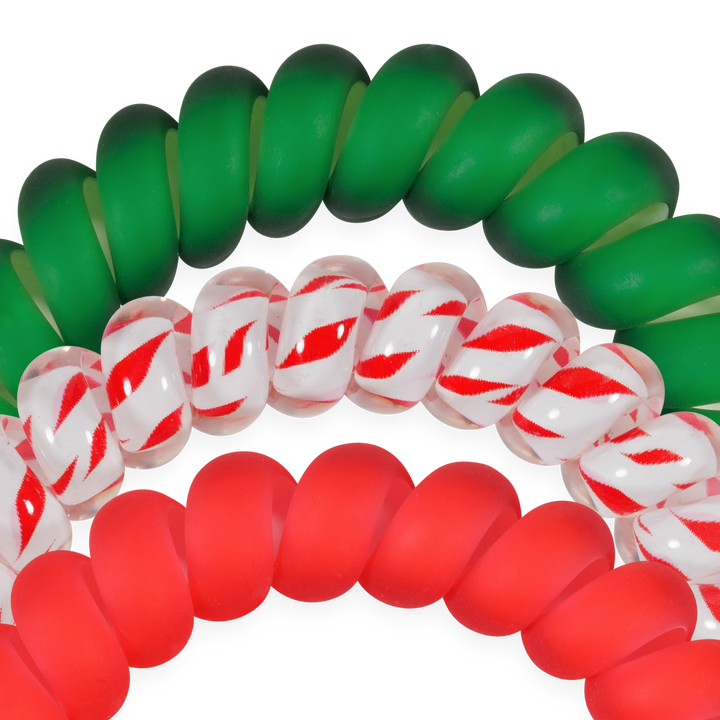 Teleties Hair Tie - Large Band Pack of 3 - Claus I Said So (Ships in 1-2 Weeks)