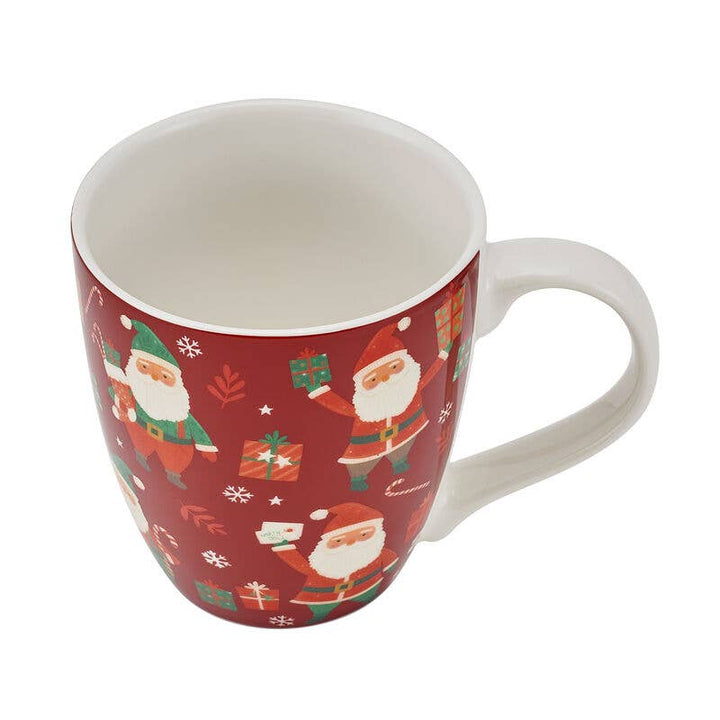 Red & Green Santas 18oz Mug