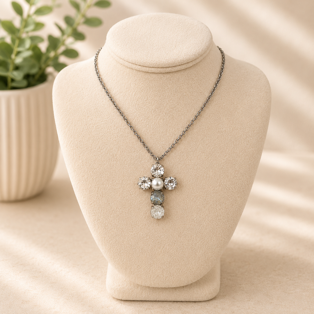 JULY PREORDER: EVERYDAY CROSS NECKLACE by Rachel Marie Designs (Ships in 2-3 Weeks)