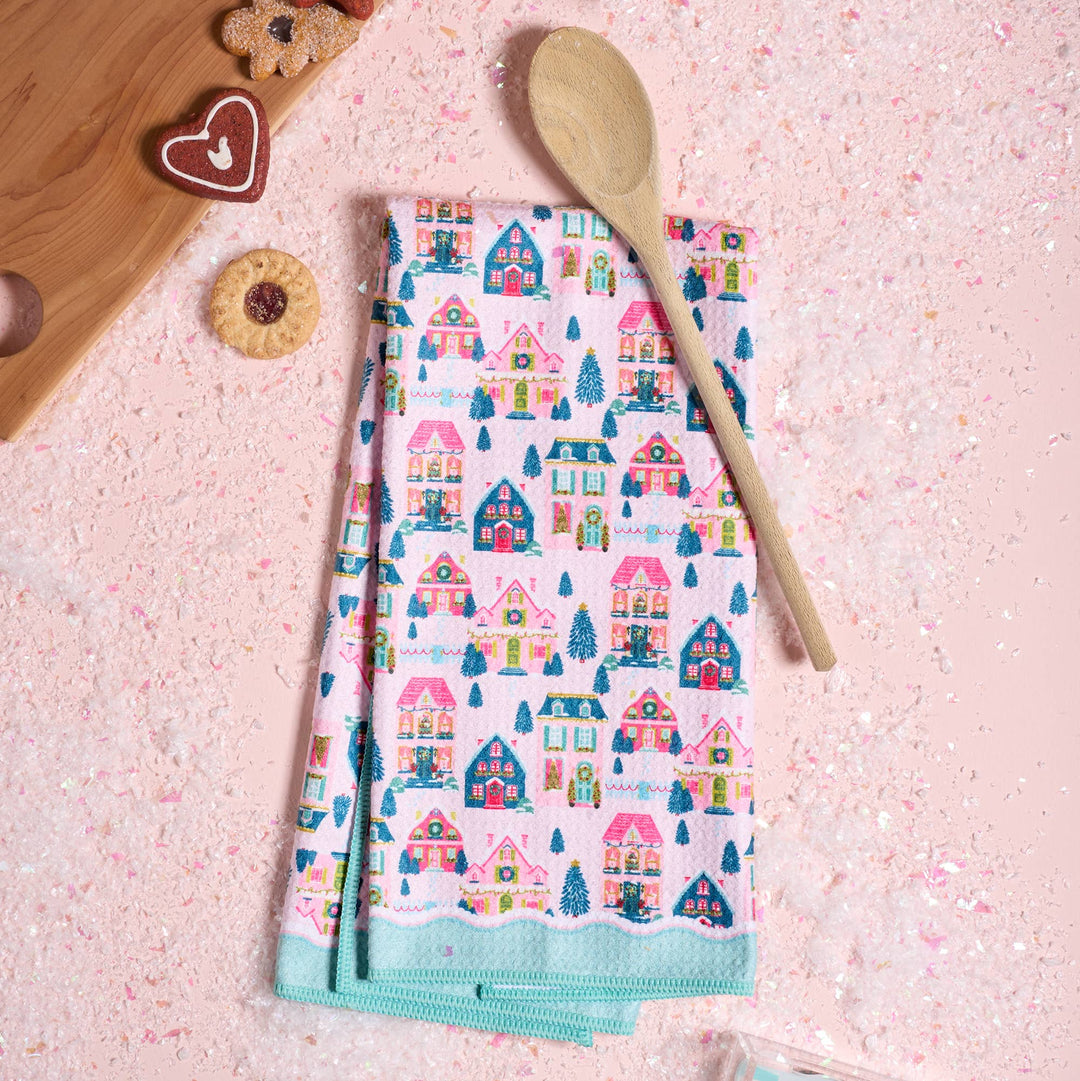 Holiday Waffle Tea Towel - Sugarplum Lane by The Darling Effect