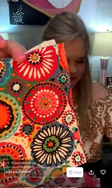 Circle Floral Multi Use Pouch Single Ladies by Makeup Junkie (Ships in 3-4 Weeks)