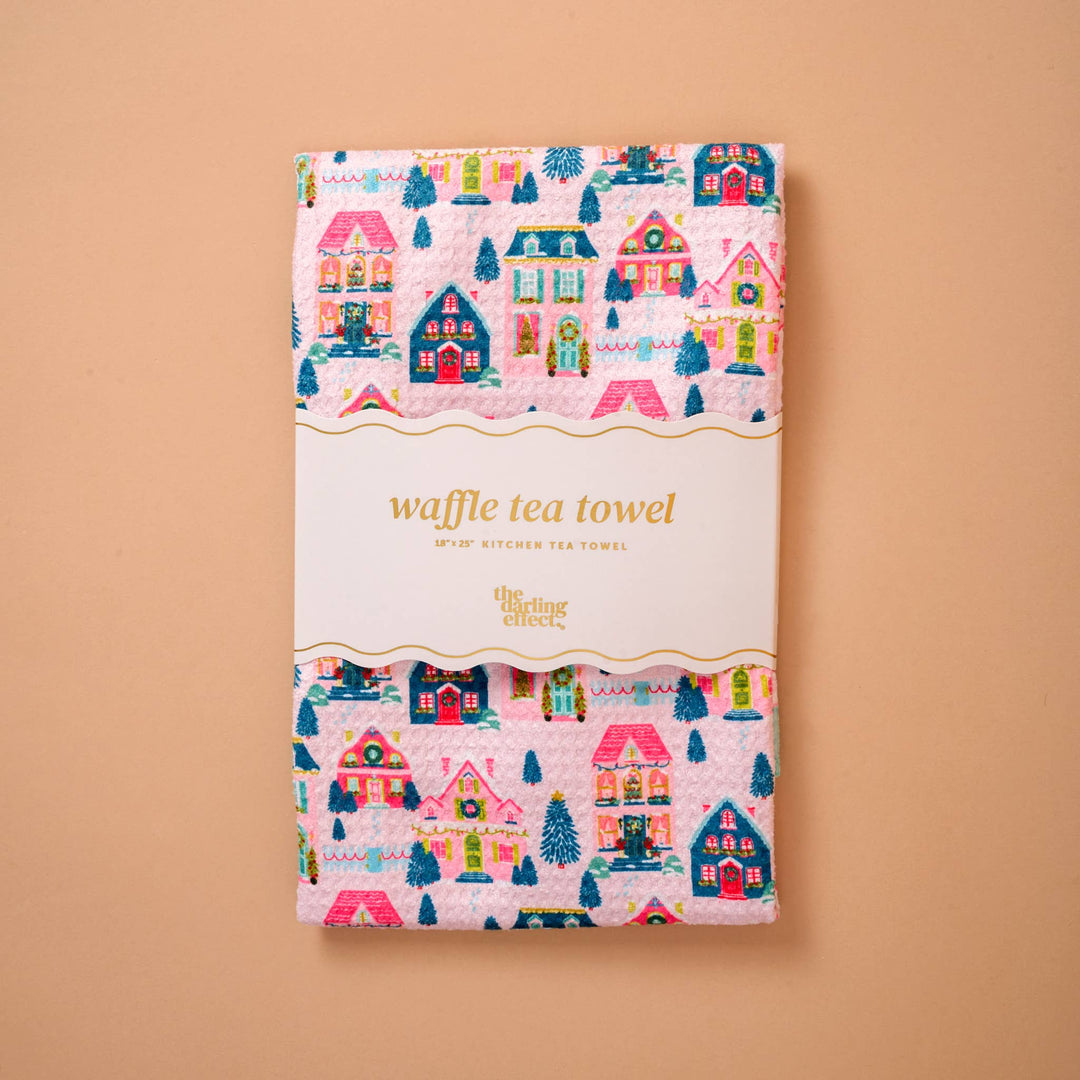 Holiday Waffle Tea Towel - Sugarplum Lane by The Darling Effect