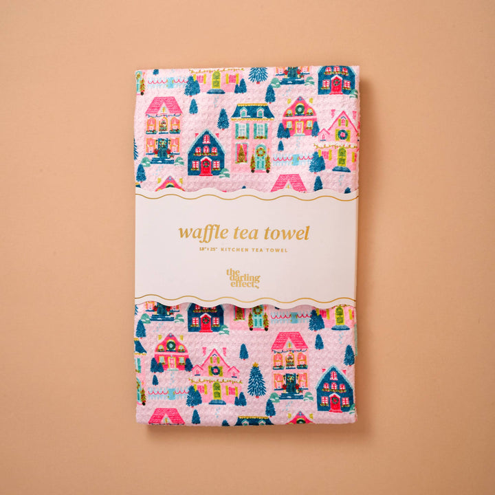Holiday Waffle Tea Towel - Sugarplum Lane by The Darling Effect