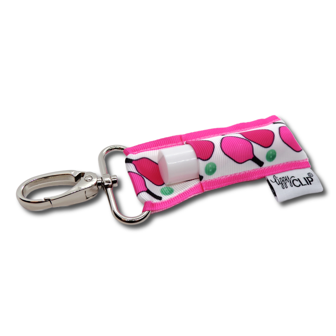 Pickleball on Pink LippyClip® Lip Balm Holder (PREORDER: Ships in 2-3 Weeks)