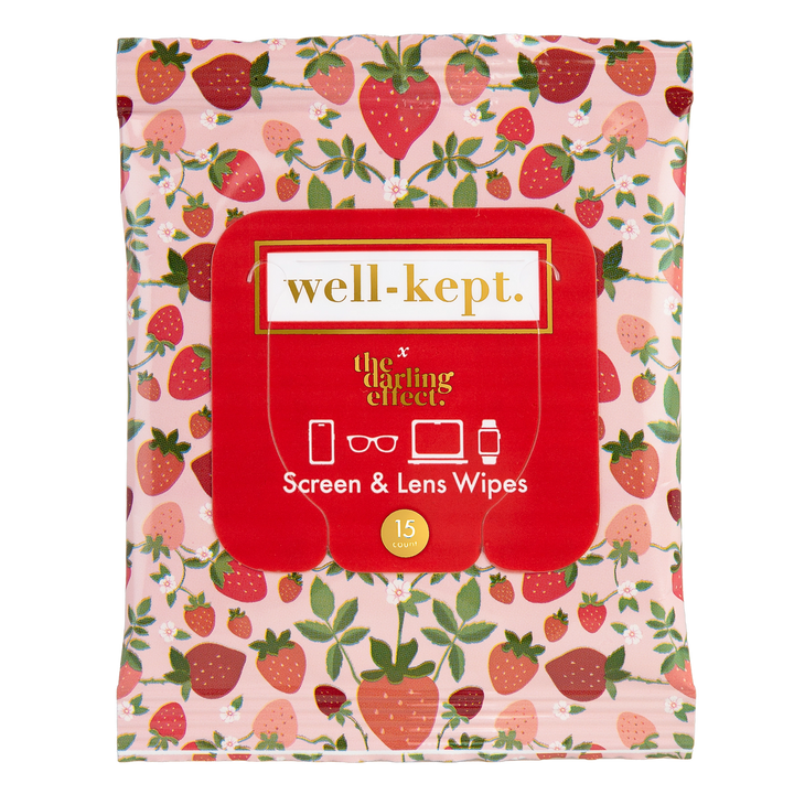 Screen & Lens Wipes - Strawberry Fields by Well-Kept