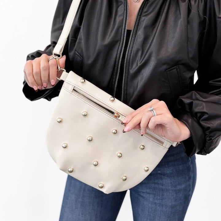 Chic Gold Studded Westlyn Bum Bag by Pretty Simple