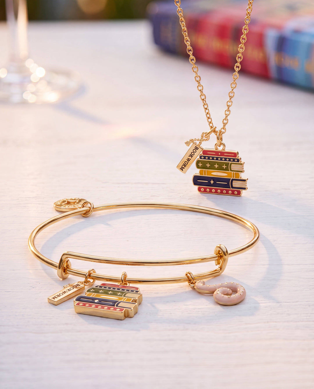 Book Club Multicharm Bangle Bracelet by Alex + Ani (Ships in 2-3 Weeks)
