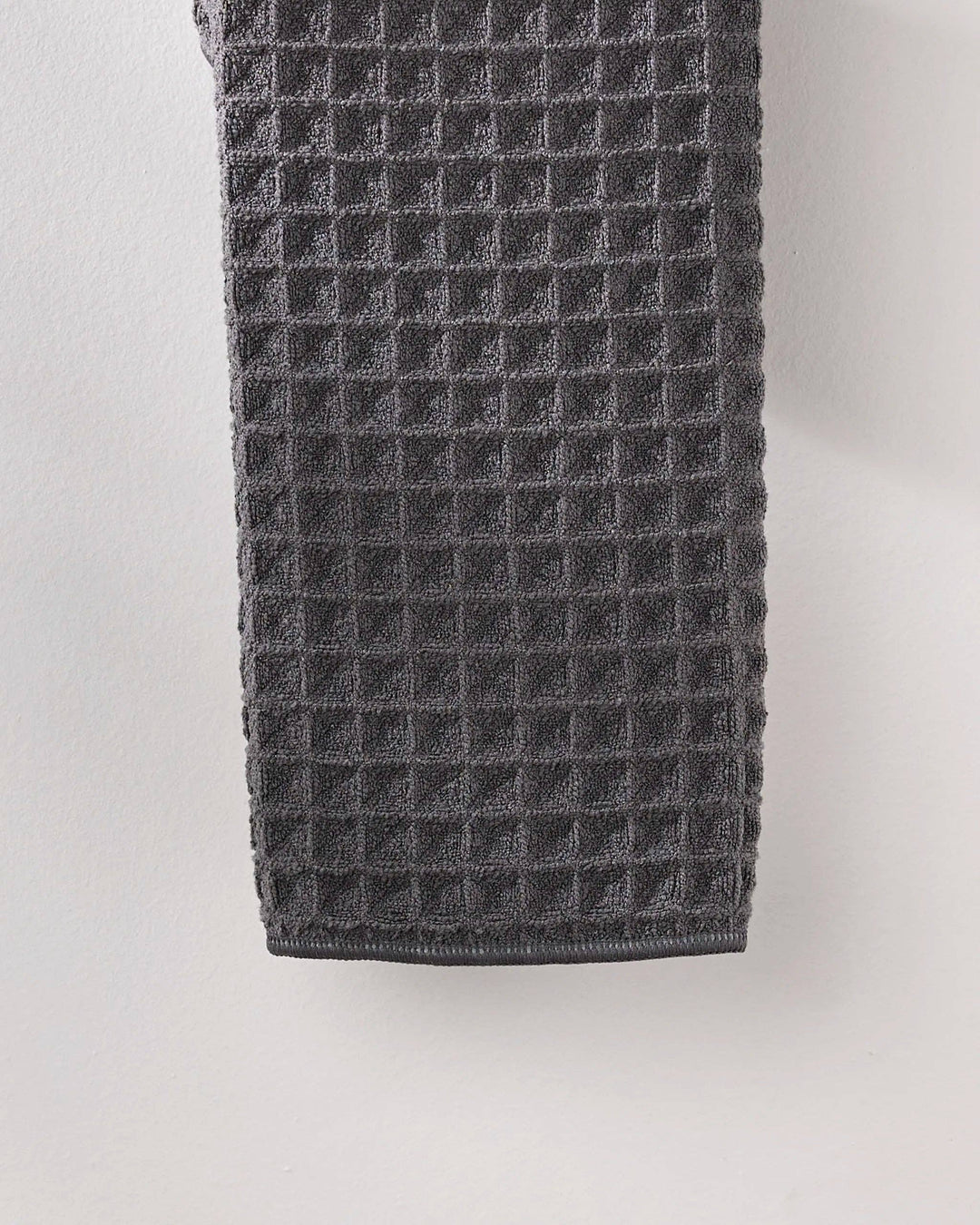 Charcoal Waffle Hand Towel by Geometry