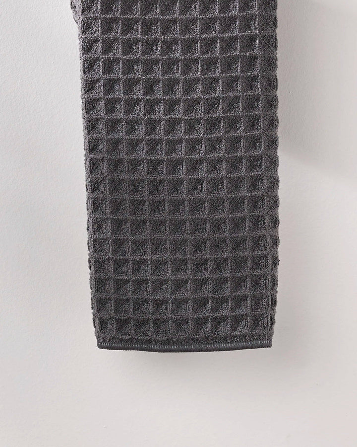 Charcoal Waffle Hand Towel by Geometry