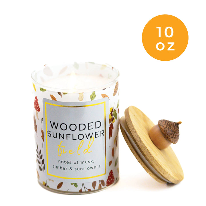 Wooded Sunflower Field 10oz Candle