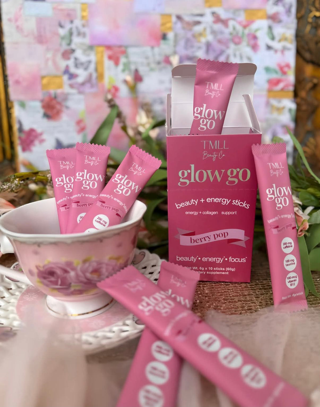 Glow Go Wellness Drinks - Berry Pop by TMLL (Ships in 2-3 Weeks)