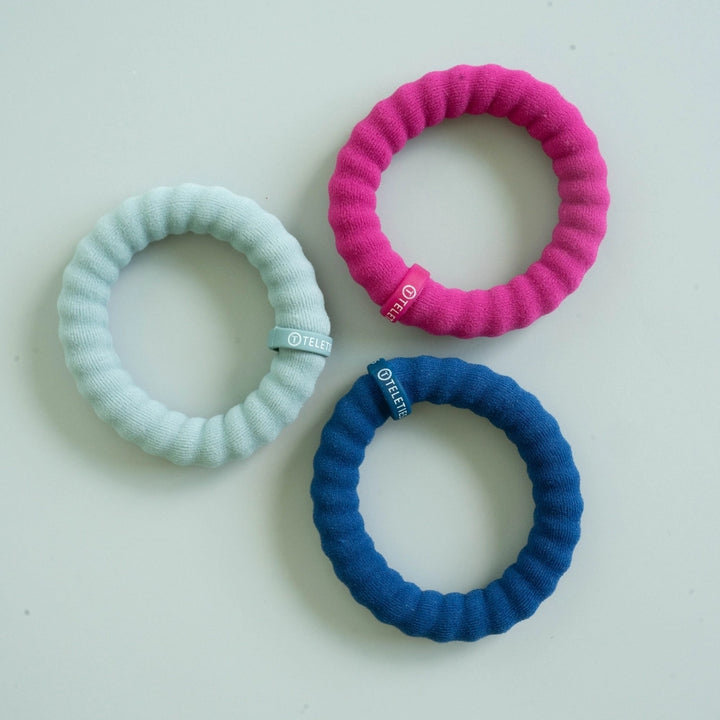 Teleties Nylon Hair Ties - Large Band Pack of 3 - Autumn Assortments
