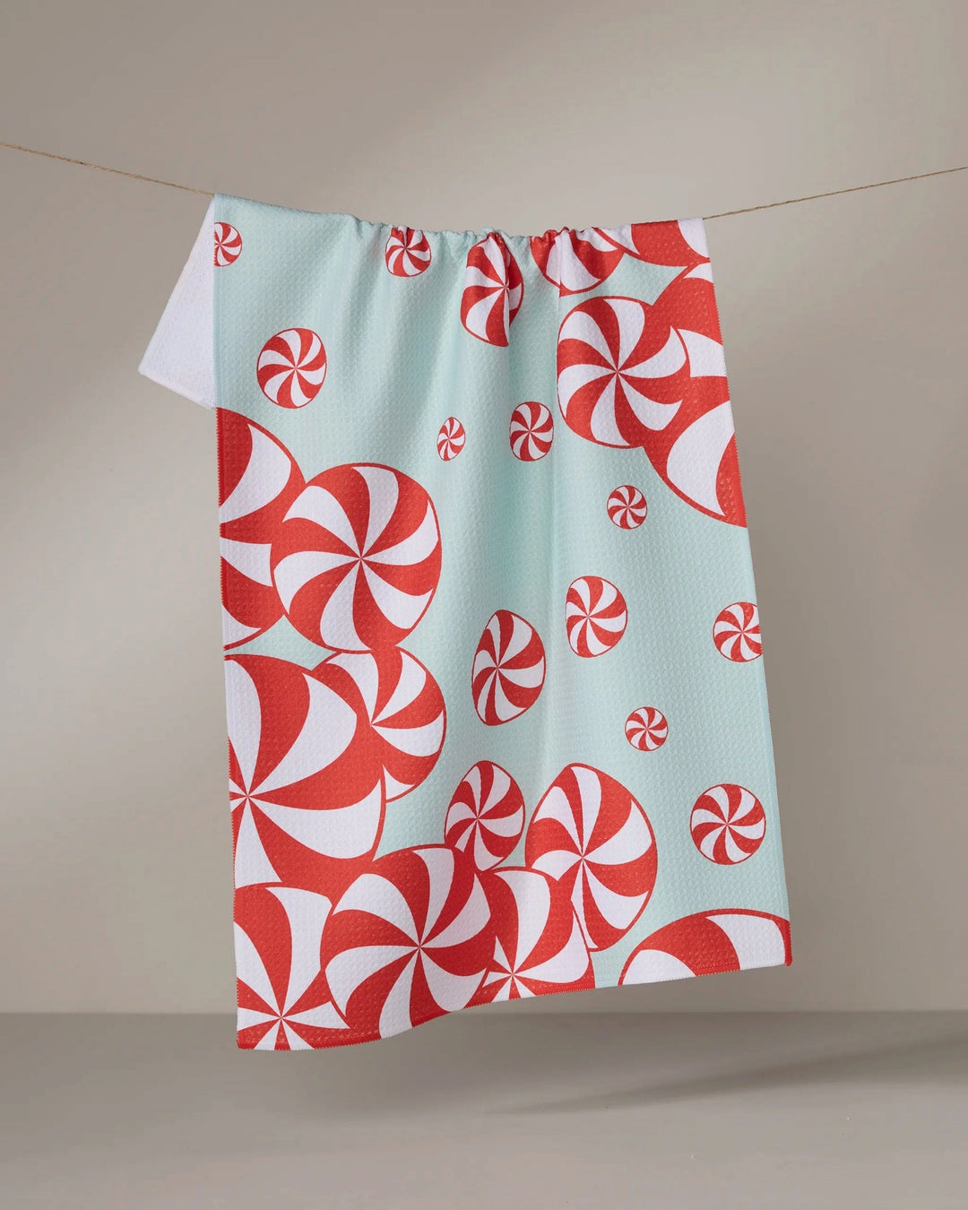 Peppermint Swirl Tea Towel By Geometry