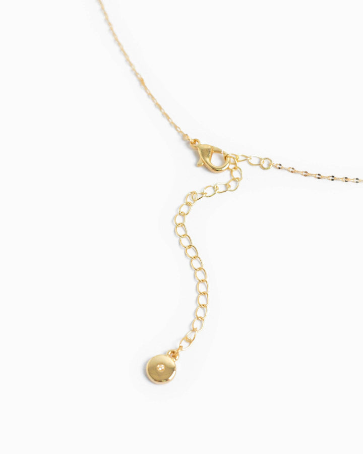 Daisy Flower Heart Necklace - Pink
