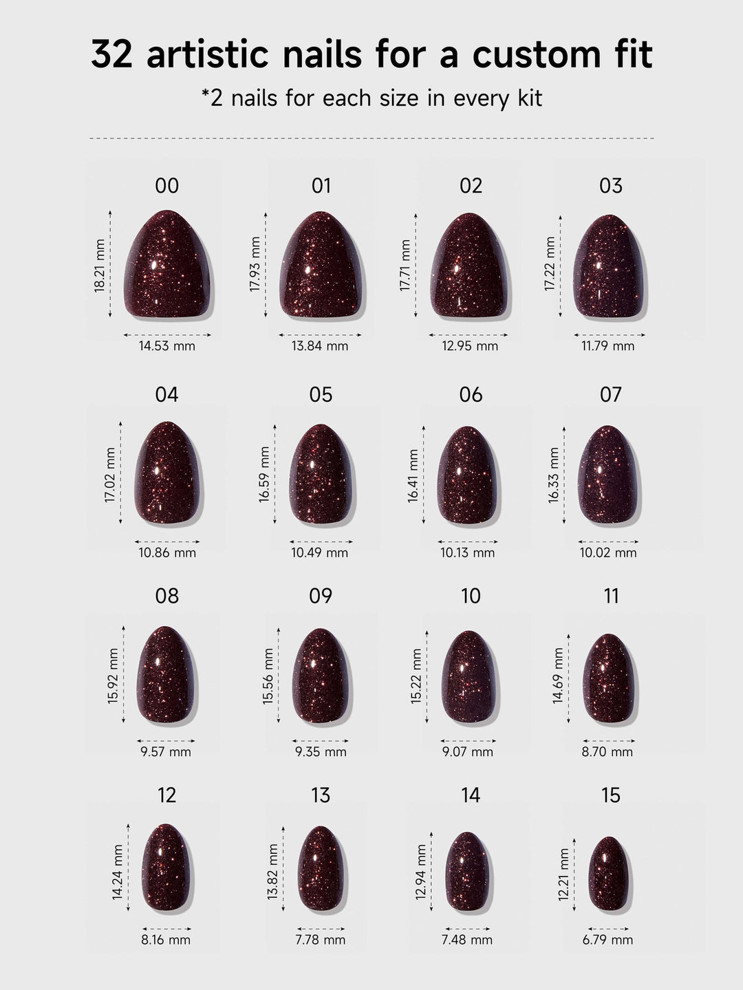 Cocoa Diamond Flash Press-On Nails by Celebritips