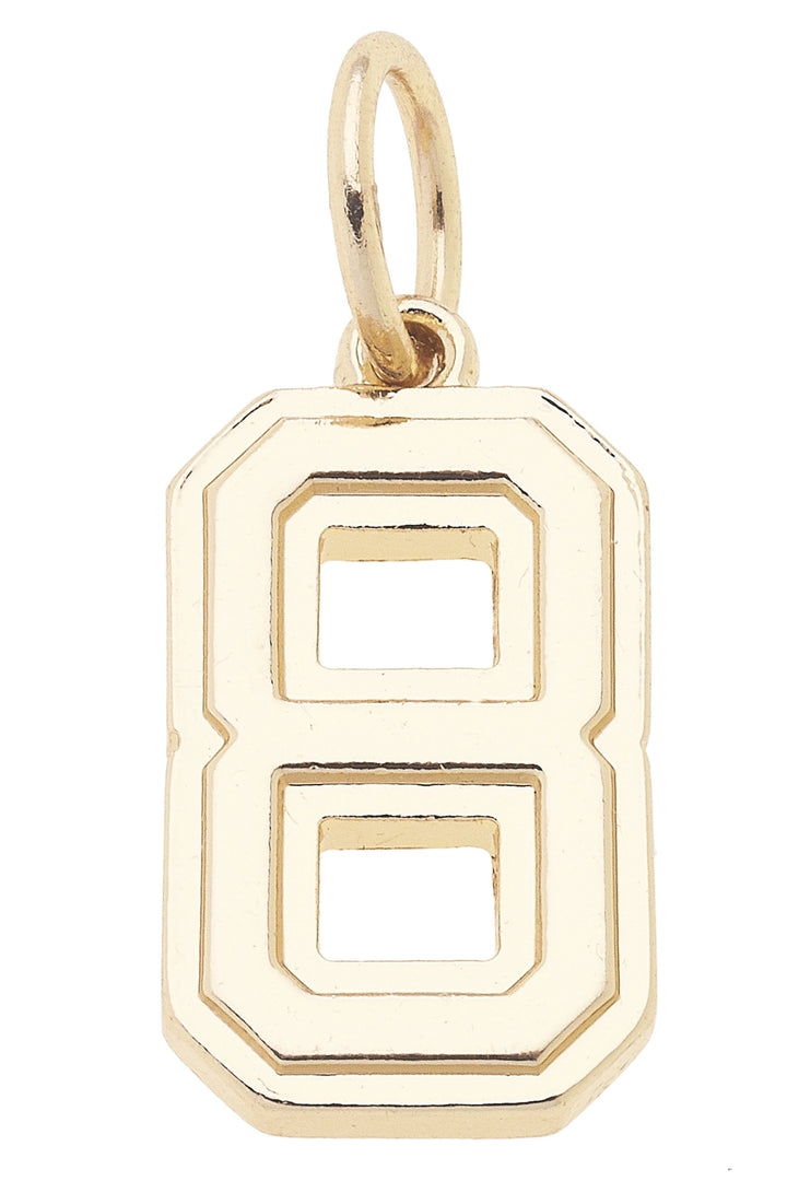 Number Charm in Shiny Gold By Canvas