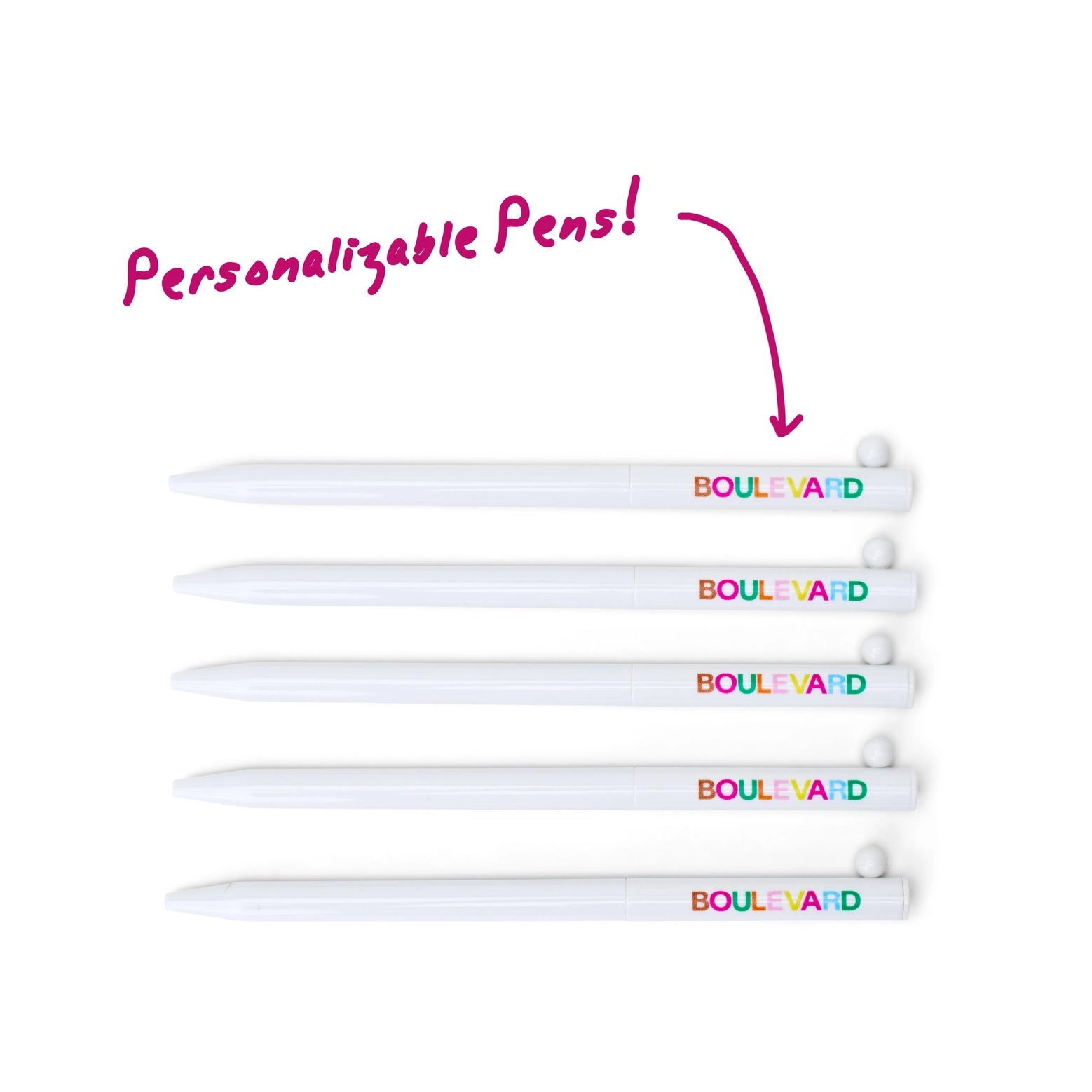 Stylo Personalizable Pens - White (Ships in 3 Weeks)