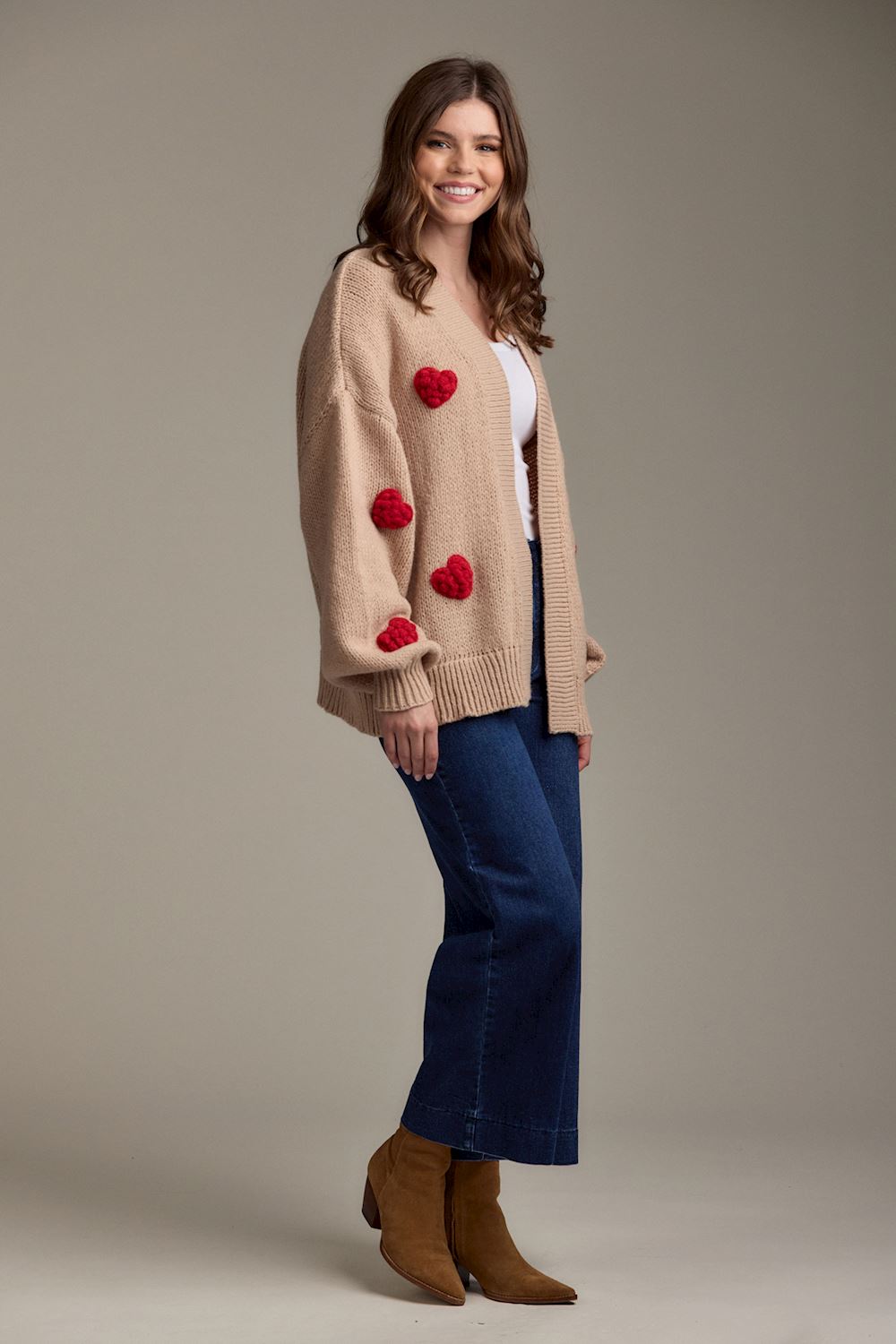 Crochet Heart Dianne Cardigan by Mud Pie