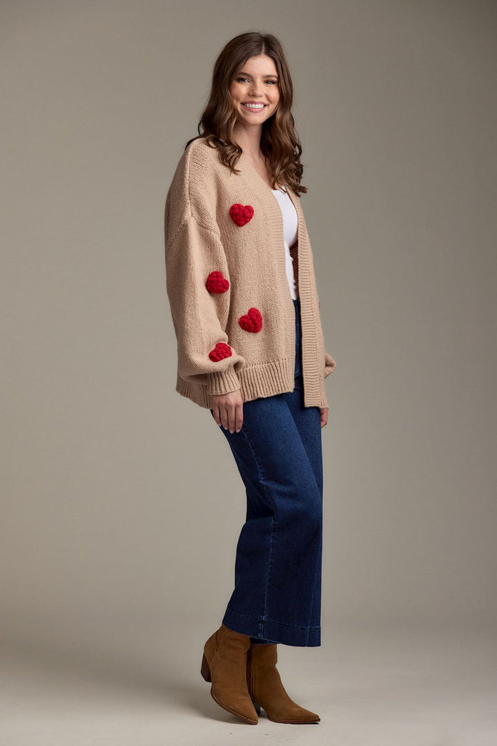 Crochet Heart Dianne Cardigan by Mud Pie