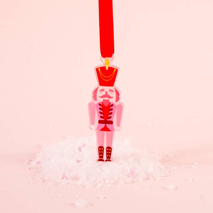 Preppy Christmas Holiday Ornament - Nutcracker Shape by the Darling Effect