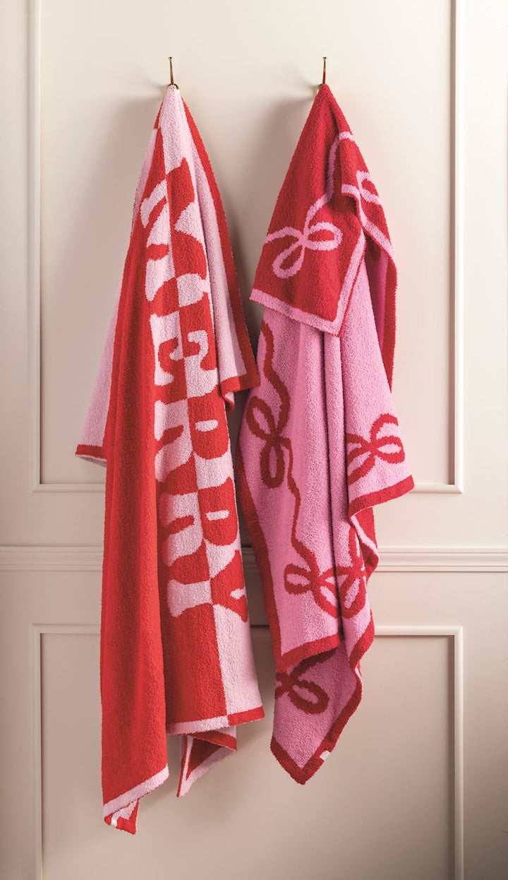 Holiday Chenille Blankets by Mud Pie