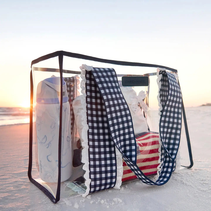 PREORDER: Jelly Tote & Phone Pouch - Navy Gingham by Case-Mate (Ships in 2-3 Weeks)