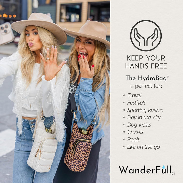 JUNE MARKET: Ivory Lacquer HydroBag® with Light Patterned Strap by Wanderfull (Ships in 2-3 Weeks)