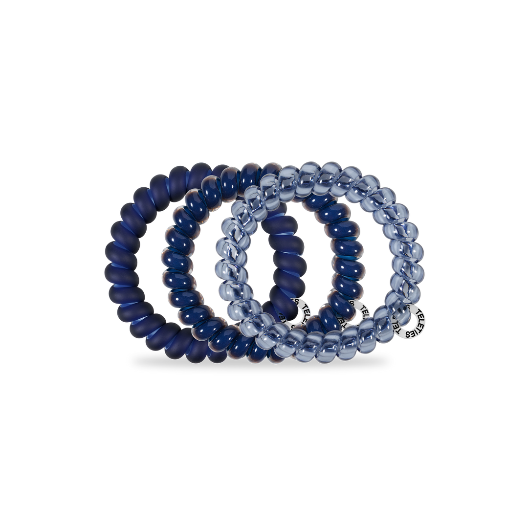 Spiral Hair Coils Large Nightfall Navy Hair Ties by Teleties