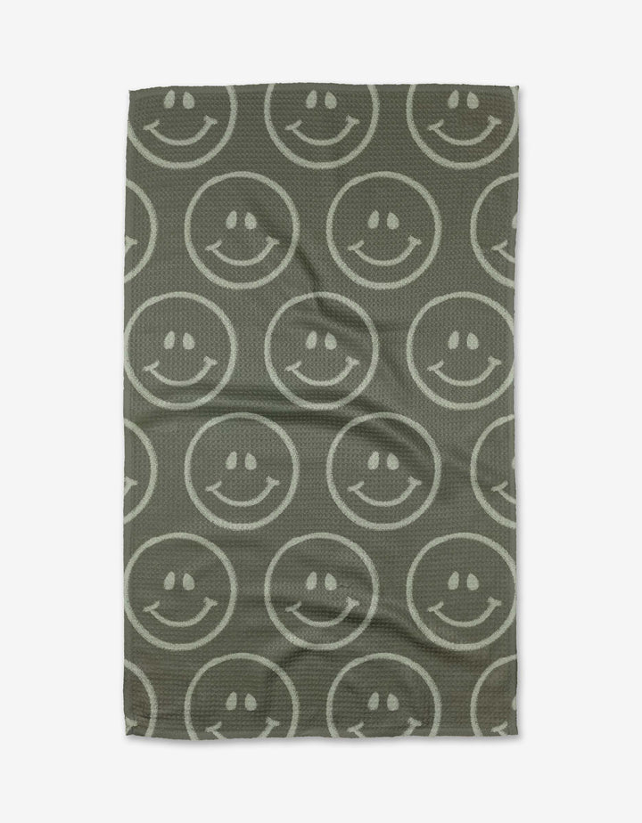 You Make Me Happy Tea Towel by Geometry