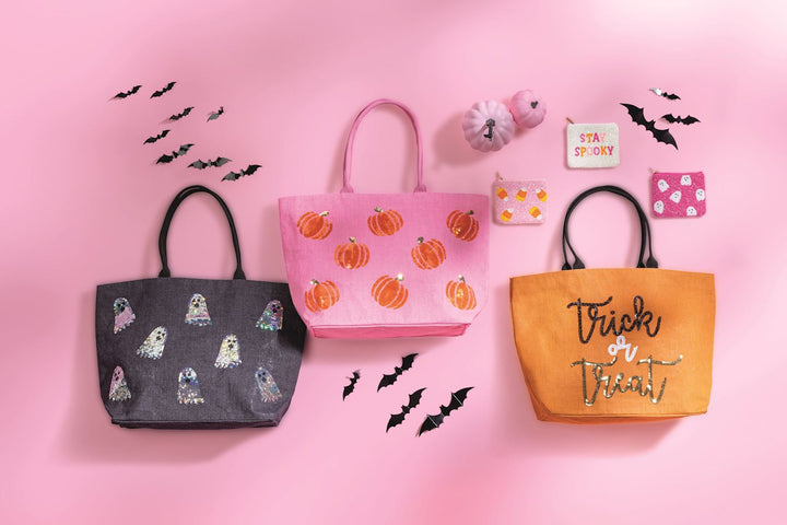Halloween Sparkle Totes by Mud Pie