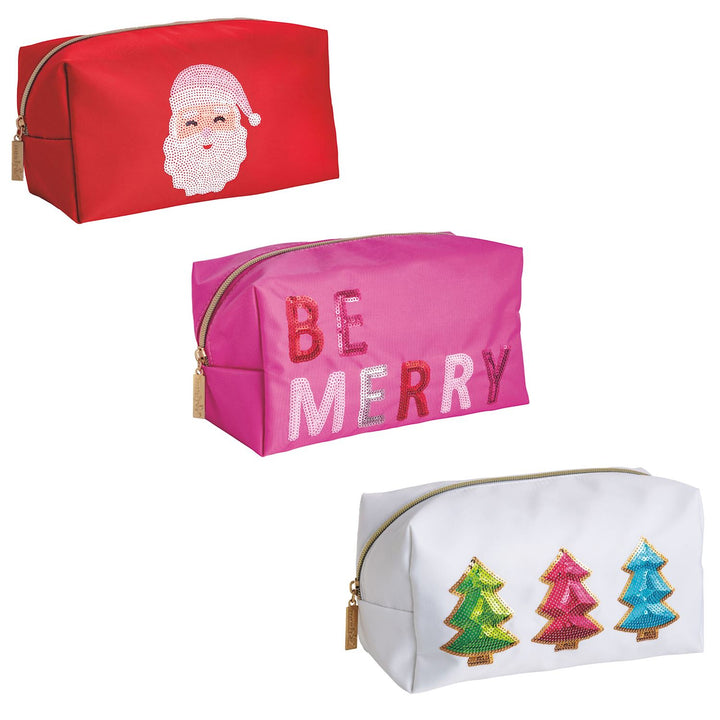 Christmas Sparkle Zip Cases by Mud Pie