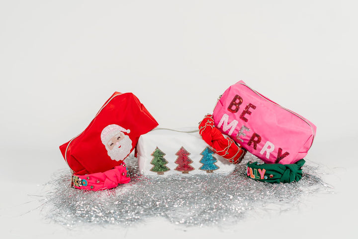 Christmas Sparkle Zip Cases by Mud Pie