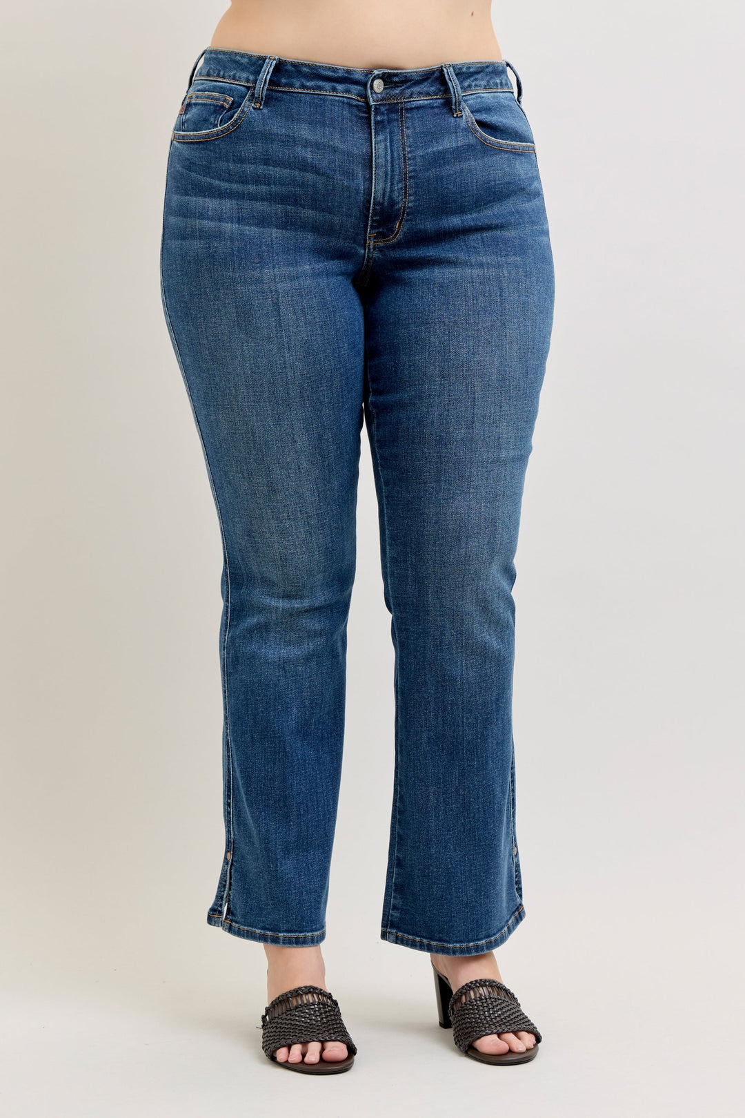 Casey Mid Rise Bootcut with Cell Phone Back Pocket & Slit