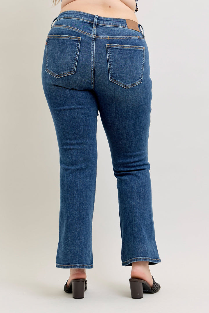 Casey Mid Rise Bootcut with Cell Phone Back Pocket & Slit