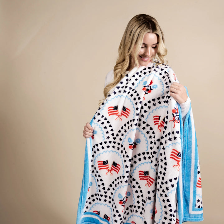 Snuggle Up Plush Blanket - All-American Darling by The Darling Effect