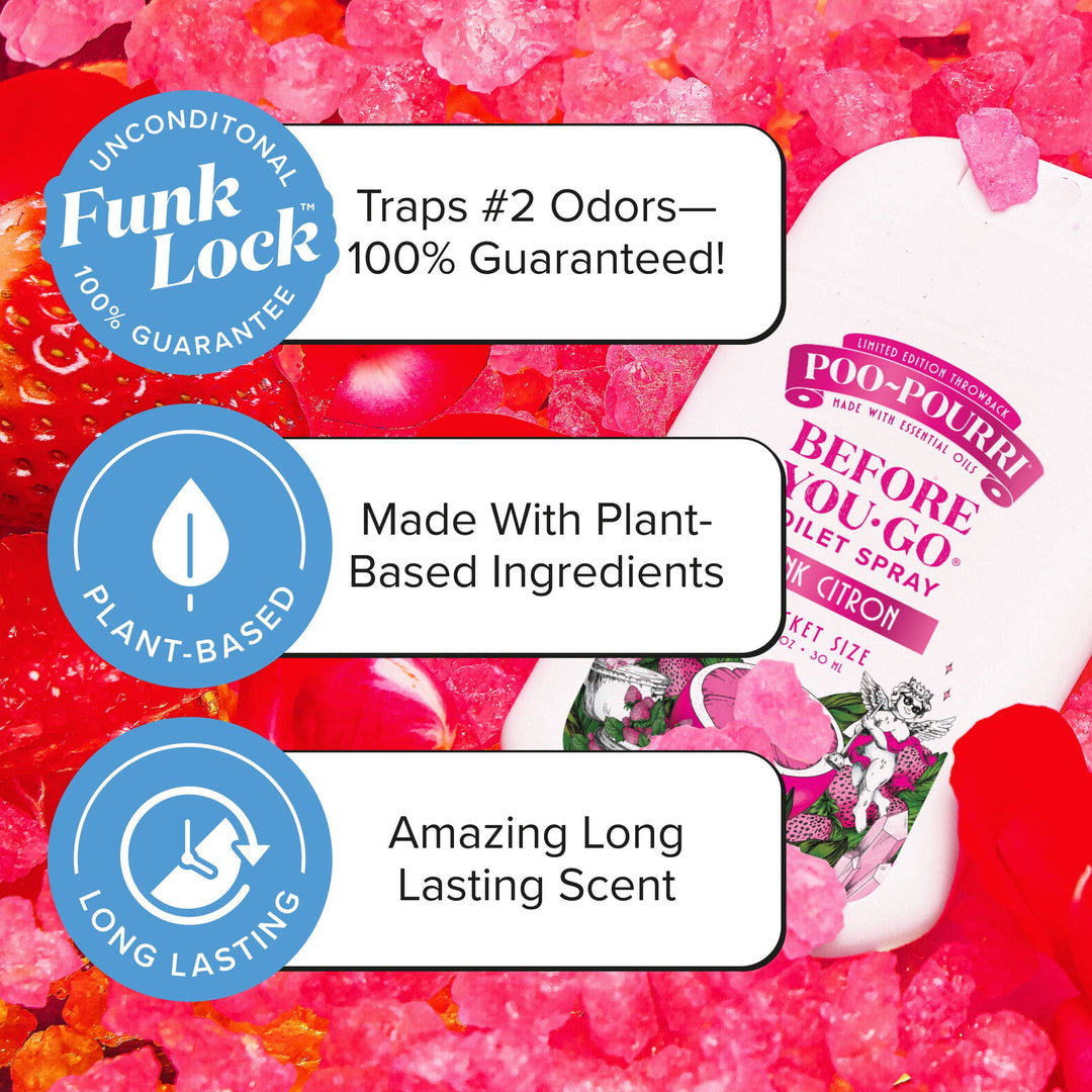 Pink Citron 1oz Pouched Pocket Sprayer by Poo~Pourri