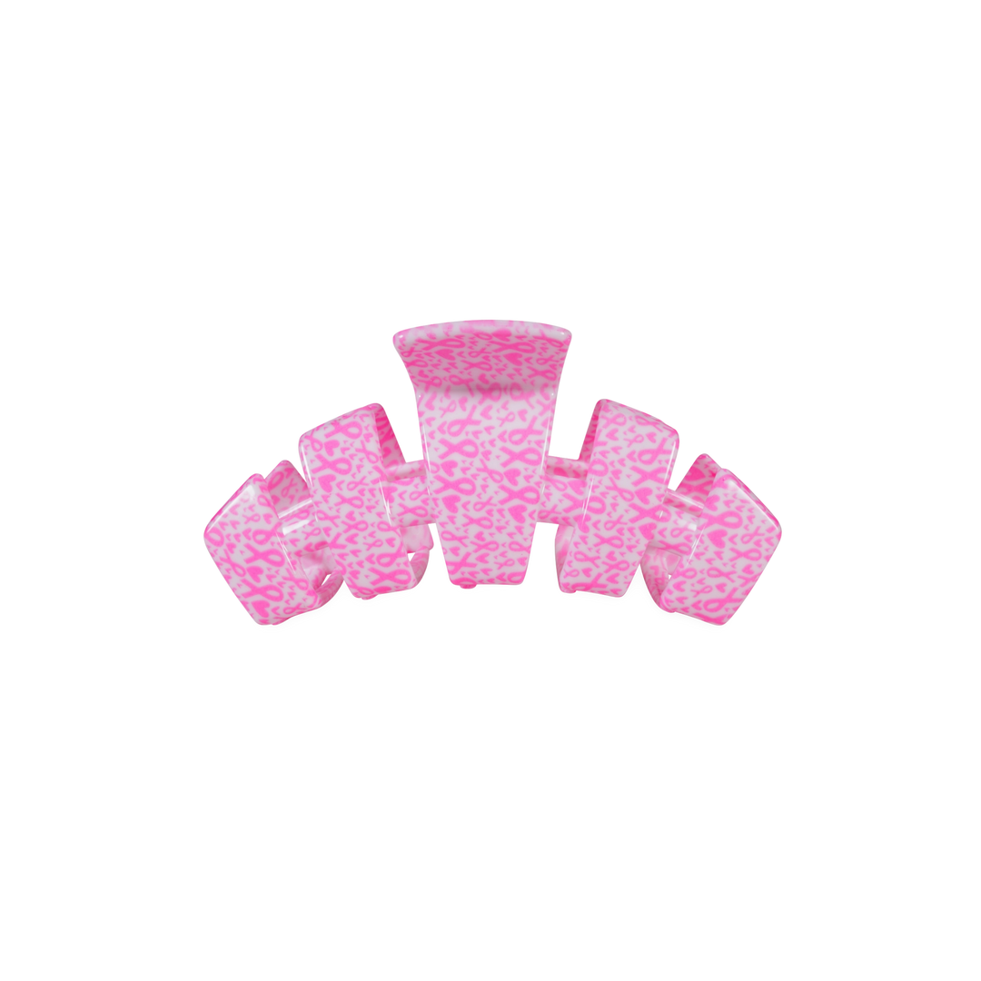 Small Teleties Claw Clip - Breast Cancer Awareness (Ships Next Week)
