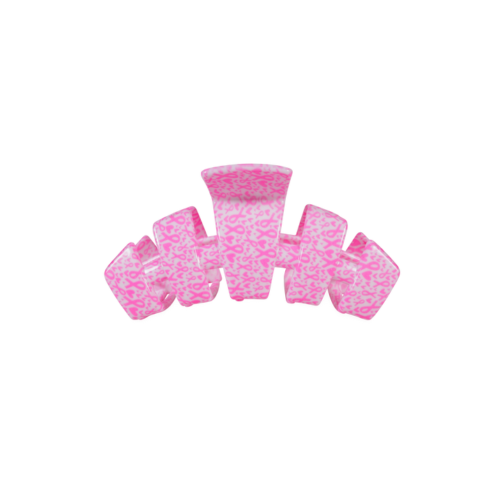 Small Teleties Claw Clip - Breast Cancer Awareness (Ships Next Week)