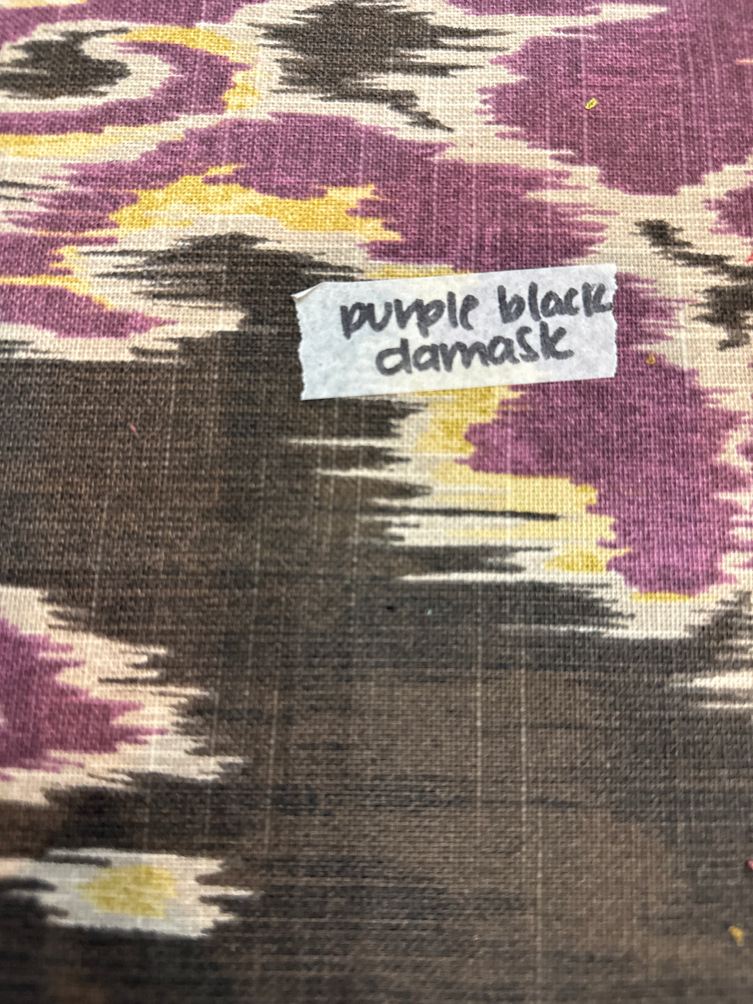 MJ TX PREPO SINGLE LADIES: Purple Black Damask Mini Top Zip by Makeup Junkie (Ships in 3-4 Weeks)