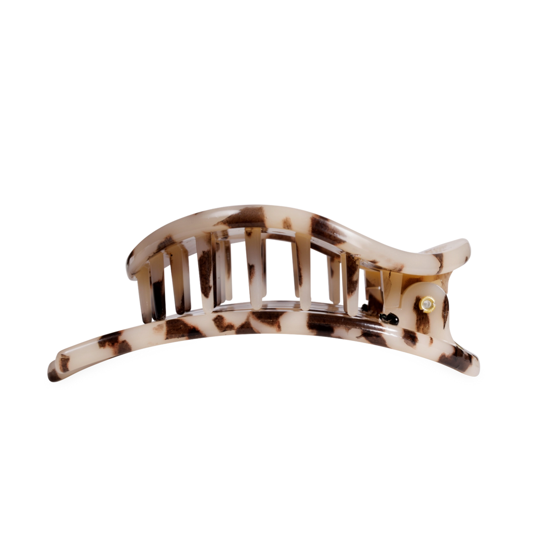 Large Teleties Flat Open Circle Clip - Blonde Tortoise (Ships Next Week)