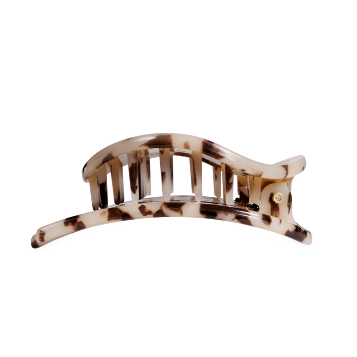 Large Teleties Flat Open Circle Clip - Blonde Tortoise (Ships Next Week)