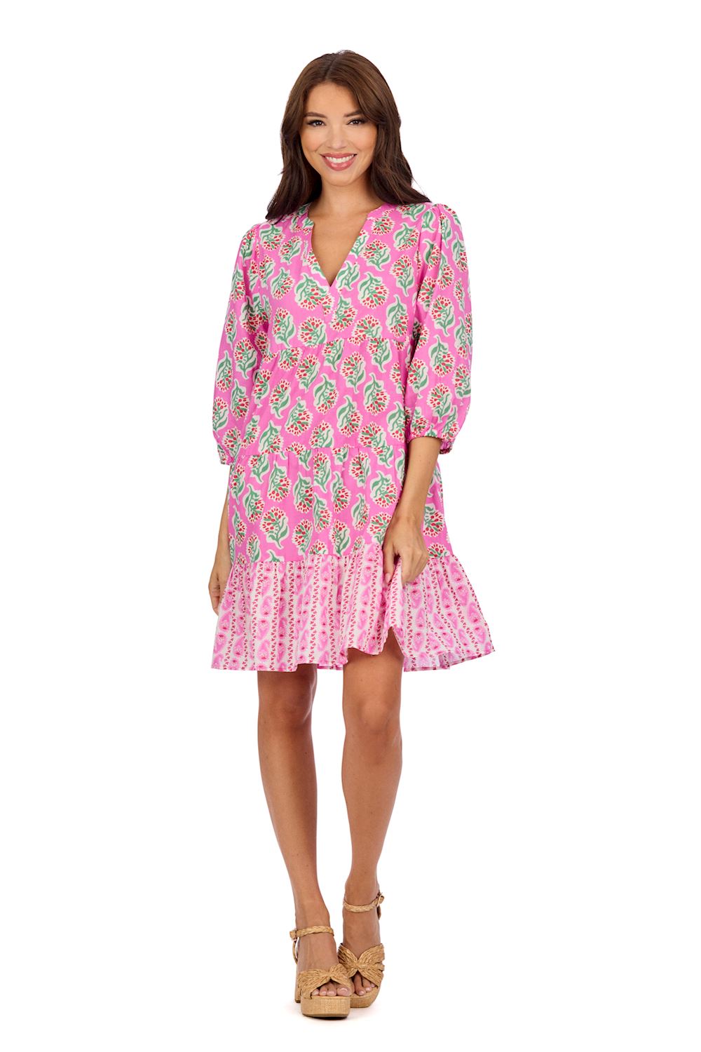 Pace Tunic Dress - Pink by Mud Pie