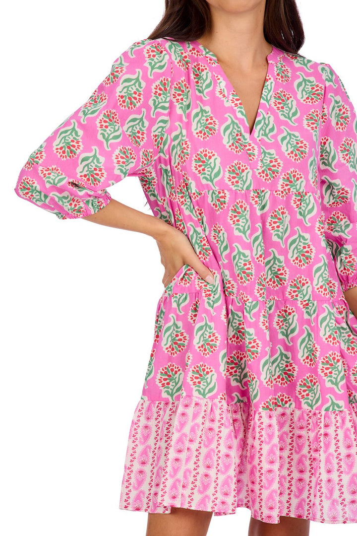 Pace Tunic Dress - Pink by Mud Pie