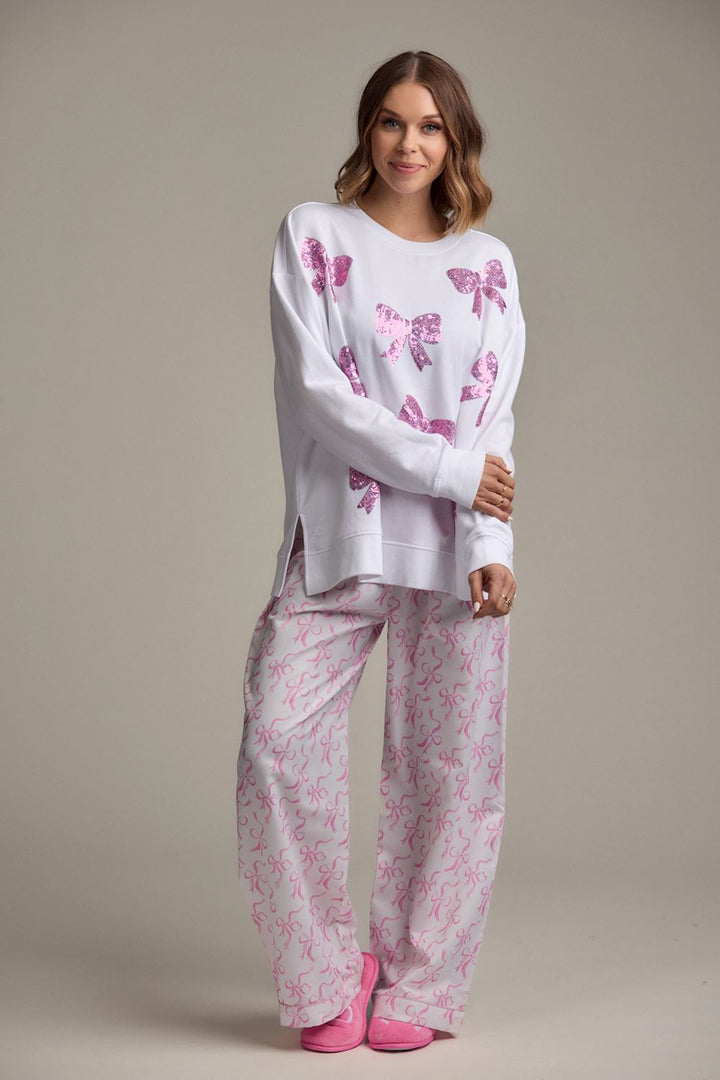 Bow Sparkle Sweatshirt by Mud Pie