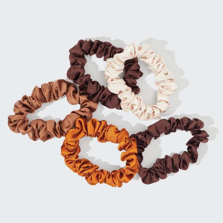 Satin Petite Scrunchies Set - Sedona