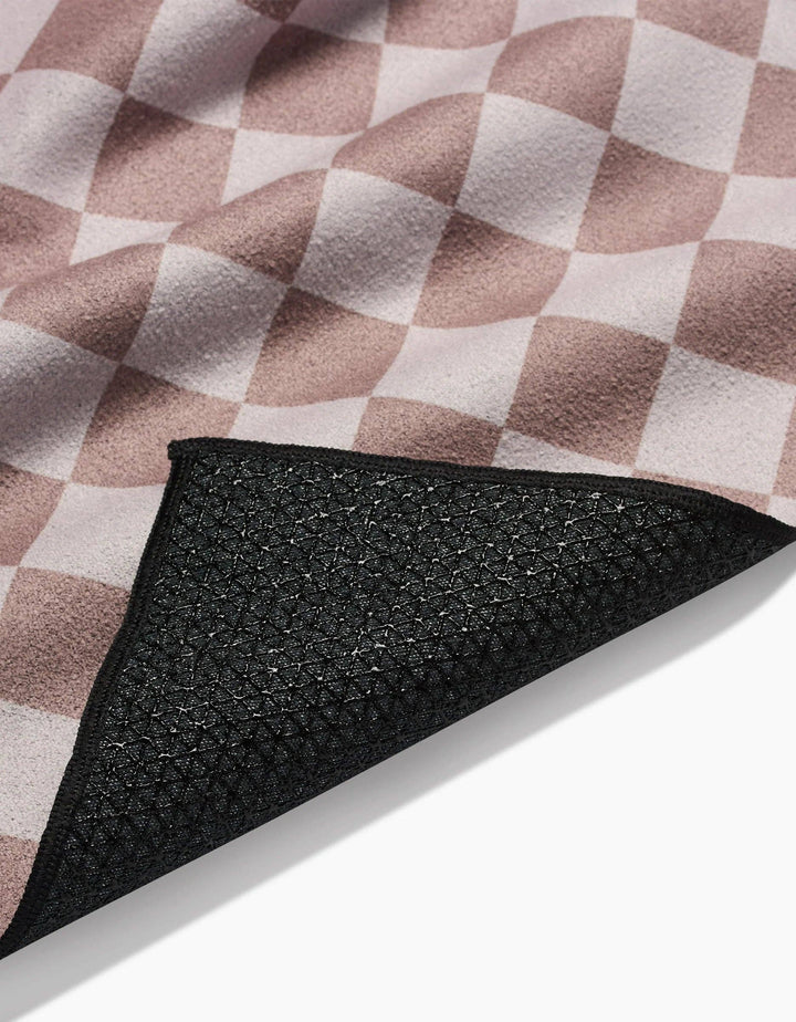 Chic Checker Yoga Towel by Geometry