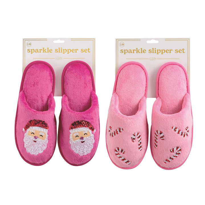 Christmas Sparkle Slippers by Mud Pie